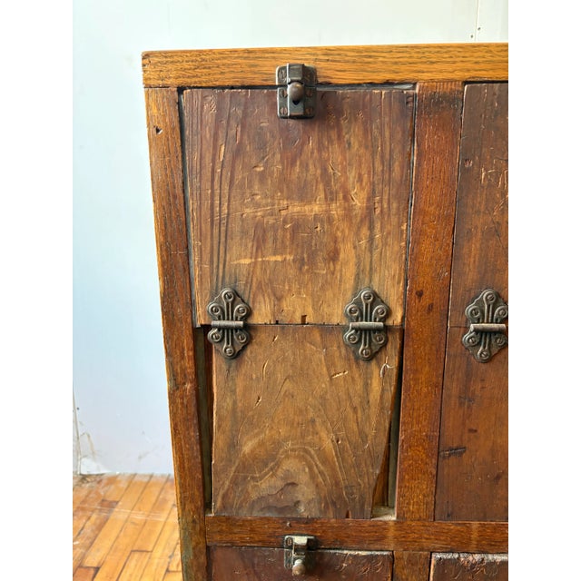 Wood Vintage General Store Counter Display With Rear-Access Drawers For Sale - Image 7 of 12