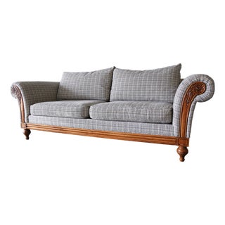 Ethan Allen Pratt Sofa Heavy Boucle Regency Styled For Sale
