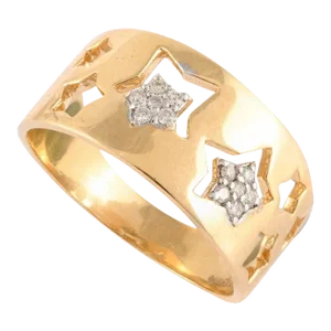 Celestial Diamond Wide Band Ring Size 7 (All Sizes Available)