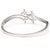 This stunning 14K white gold bracelet features diamond clusters forming delicate butterfly shapes. With its curved lines,...