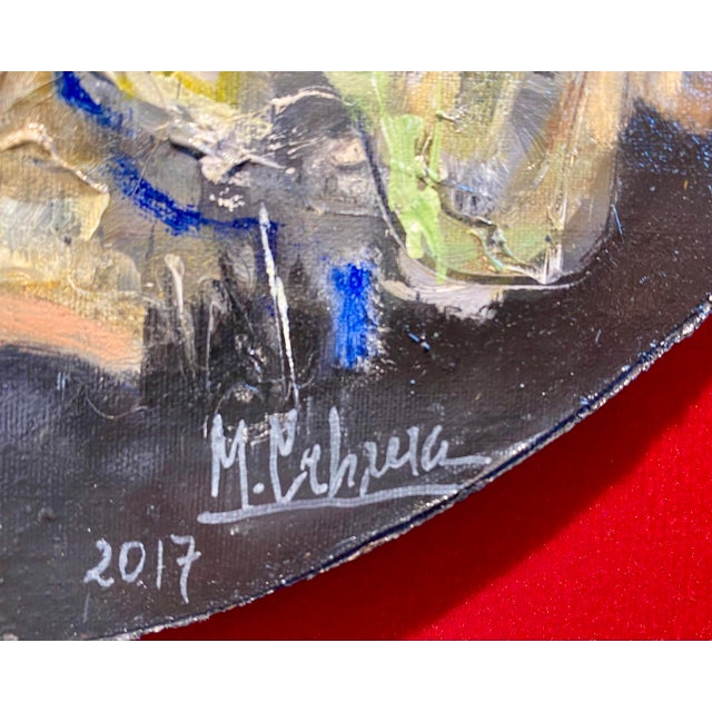 Abstract Abstract Oil on Board Painting by Mario Cabrera For Sale - Image 3 of 4