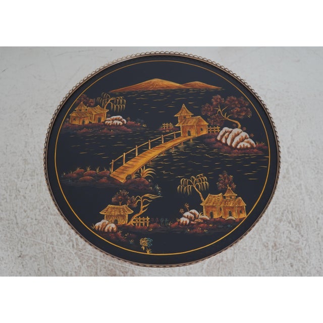 Maitland Smith 89-1016 Chinoiserie Round Table For Sale In Philadelphia - Image 6 of 12