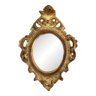 Small Italian Florentine Wall Mirror For Sale