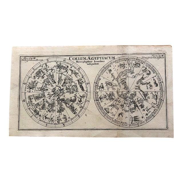 1730 Thomas Celestial Map According to the Egyptians For Sale