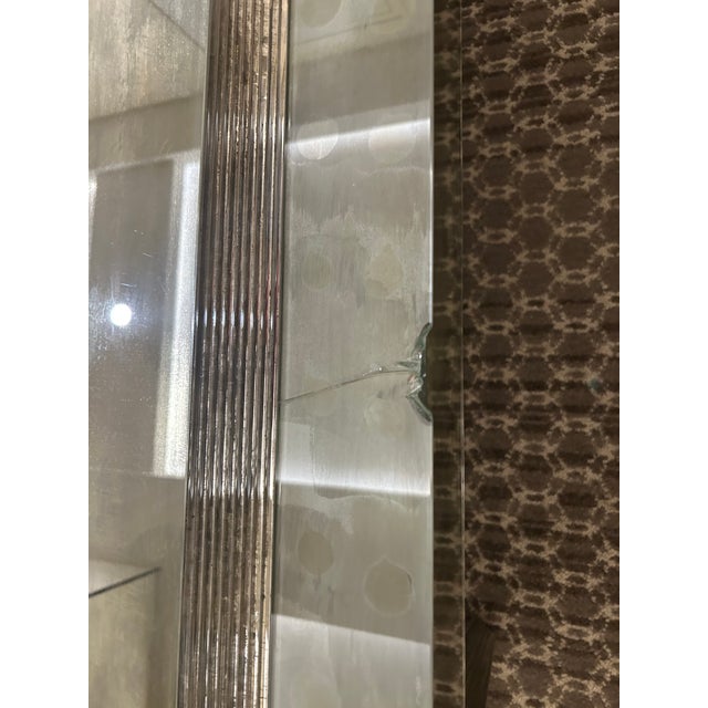 1990s 1990s 48 Inch Square Smoke Mirrored Coffee Table For Sale - Image 5 of 5