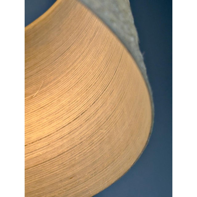 Beige Vintage Pendant Lamp in Teak and Fiberglass by Erco, 1960s For Sale - Image 8 of 15
