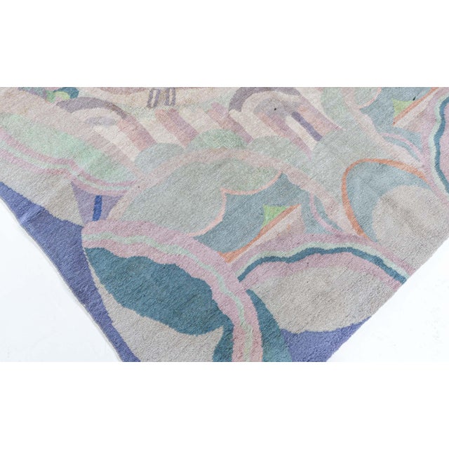 Art Deco Doris Leslie Blau Vintage French Art Deco Rug For Sale - Image 3 of 7