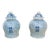 Pair of Blue & White Double Happiness Jars For Sale