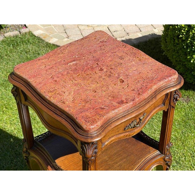 Louis XV Walnut Bedside Table For Sale - Image 3 of 11
