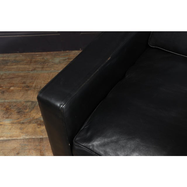 Mid-Century Modern Black Leather Sofa, 1970 For Sale - Image 9 of 16