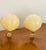 Gorgeous pair of natural color polished double sided clam sea shellls on brass bases.