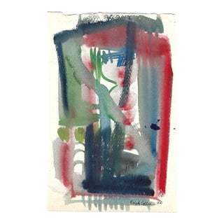 1952 Robert Colborne Abstract Watercolor For Sale