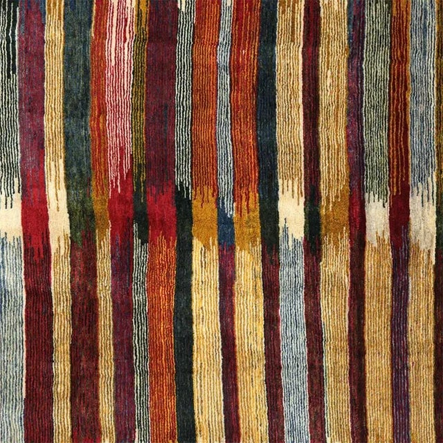 Handwoven Scandinavian Style Gabbeh Area Rug 5'10"×8'3" For Sale - Image 9 of 10