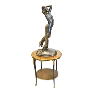 Large Early 20th Century French Bronze Figure of a Maiden Signed Pollet