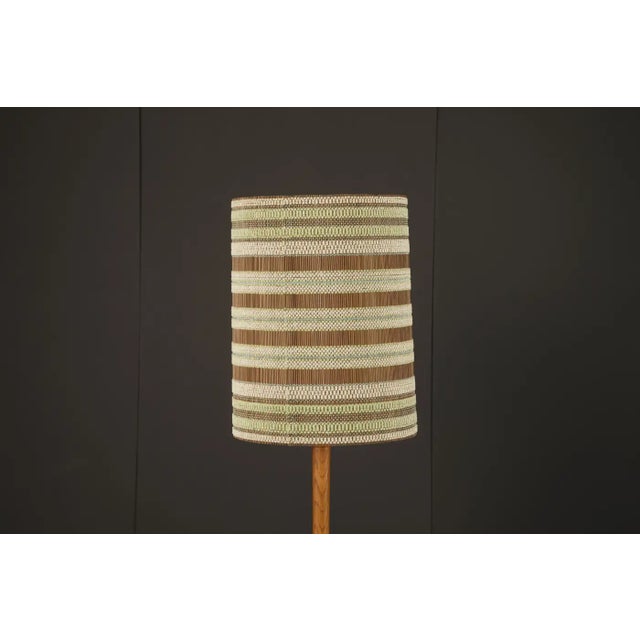 Modern California Modern Maria Kipp Woven Lampshade in Sage, Cream, and Brown, 1960s For Sale - Image 3 of 10