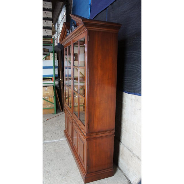Arthur Brett George II Regency Carved Mahogany Library Bookcase China Display Cabinet Eagles For Sale - Image 9 of 13