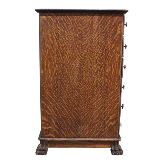 Edison Quarter Sawn Oak 6 Drawer Cylinder Cabinet & 43 Cylinders C1890, Attributed For Sale - Image 15 of 15
