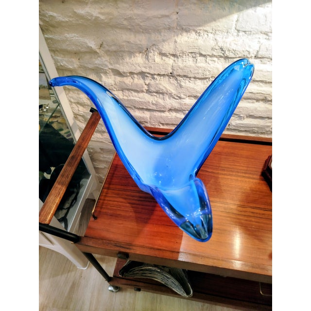 1960s Large Blue Glass Vase, Spain, 1960s For Sale - Image 5 of 6