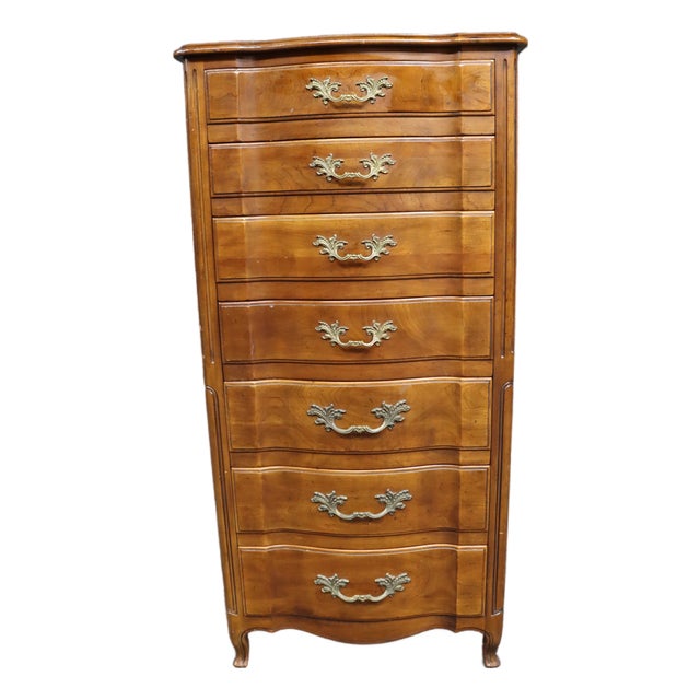 John Widdicomb French Provincial Cherry Lingerie Chest/Tall Dresser For Sale