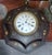 Metal Napoleon III Octagonal Wall Clock with Painted Flowers For Sale - Image 7 of 8