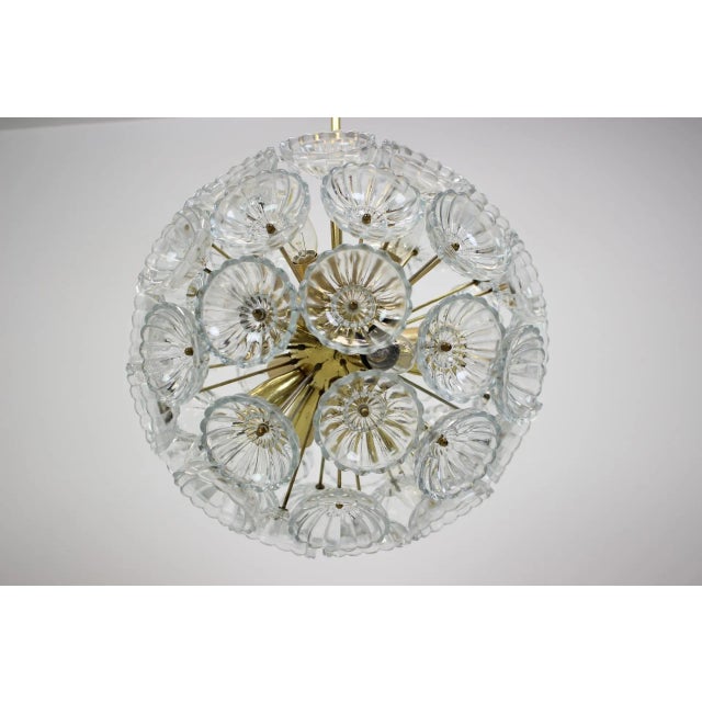Dandelion Chandelier by Kamenický Šenov for Preciosa, 1970s For Sale - Image 3 of 12