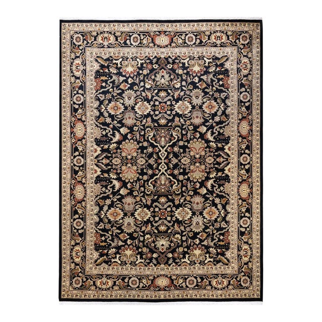 Black Mogul, One-of-a-Kind Hand-Knotted Area Rug in Black , 9' 1" x 12' 5" For Sale - Image 8 of 8