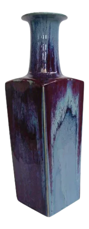 19th Century Chinese Sang de Boeuf Oxblood Flambe Glazed Porcelain Vase