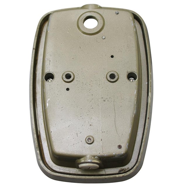 Vintage Industrial French Green Frosted Cut Glass Scone For Sale - Image 6 of 7