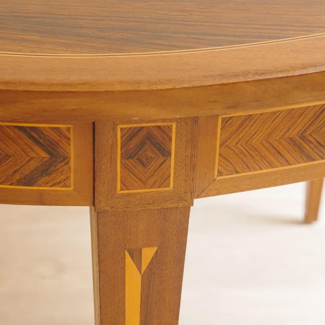 Oval Dining Table with Inlays For Sale - Image 3 of 14