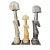 Modern African Abstract Mossi Mounted Biga Figures- A Set of 3 For Sale - Image 3 of 7