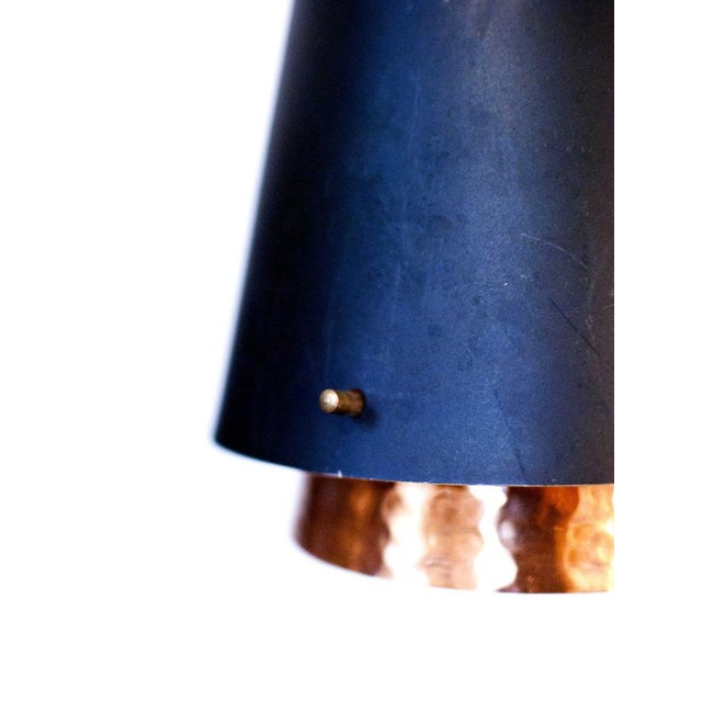 Metal Mid-Century Copper 3-Light Pendant, Norway, 1960s For Sale - Image 7 of 10