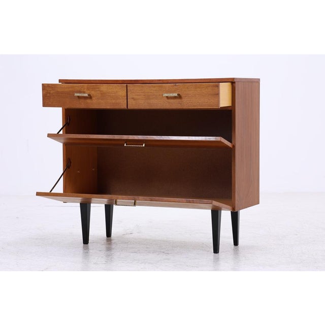 Vintage Walnut Shoe Cabinet, 1960s For Sale - Image 6 of 14