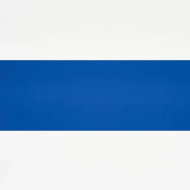 Contemporary Schumacher Baxter Stripe Wallpaper in Navy For Sale - Image 3 of 3