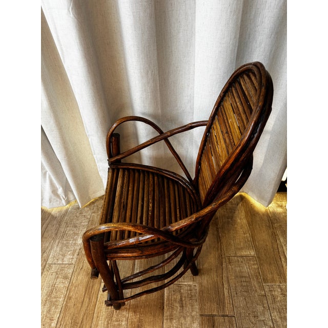Early 20th Century Antique Bentwood Twig Wooden Chair For Sale - Image 5 of 10