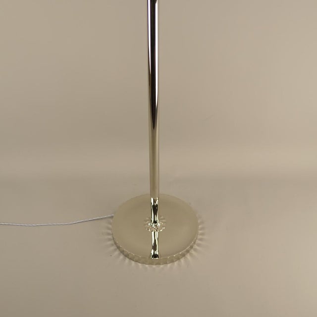 Blue Large Art Deco Chrome Floor Lamp with Opal Glass Shade, Münich, 1920s For Sale - Image 8 of 16