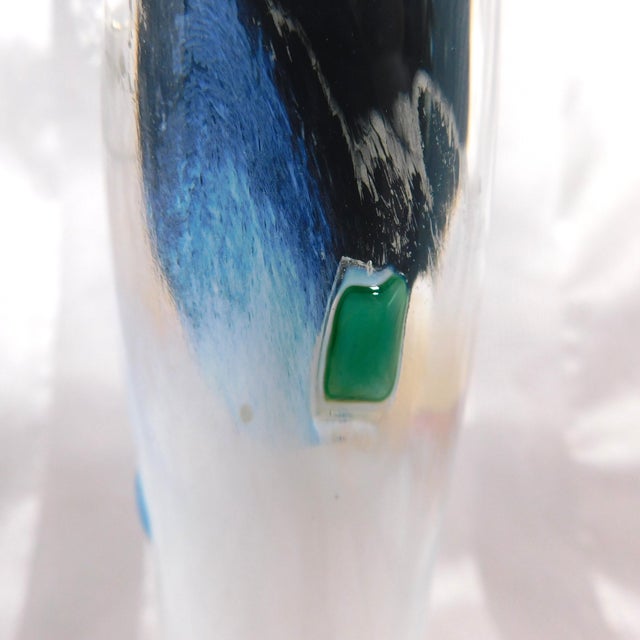 Contemporary 1970s Unuaual Art Glass Perfume Bottle For Sale - Image 3 of 8