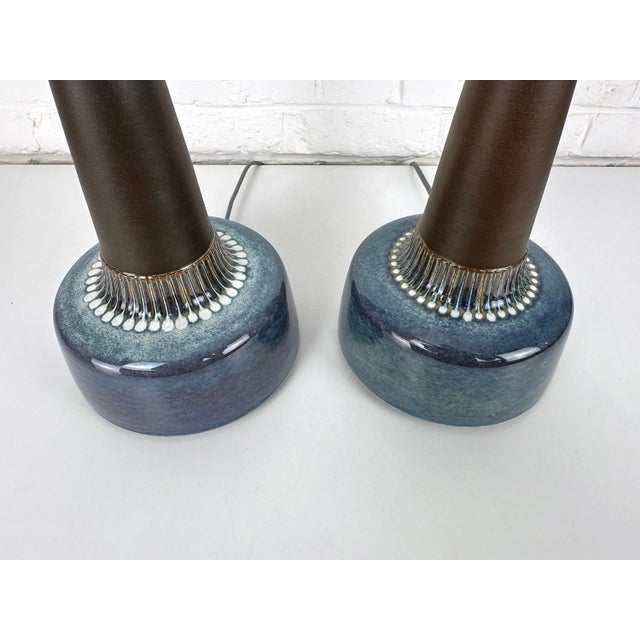 Large 1080-3 Stoneware Table Lamps by Einar Johansen for Søholm, Denmark, 1960s, Set of 2 For Sale - Image 13 of 17