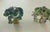 Lovely pair of handmade frog figurines, mounted on brass bases as lamp finials.