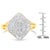 Metal 10K Yellow Gold Diamond Cocktail Ring (1/2 Cttw, J-K Color, I2-I3 Clarity) - Size 6 For Sale - Image 7 of 7