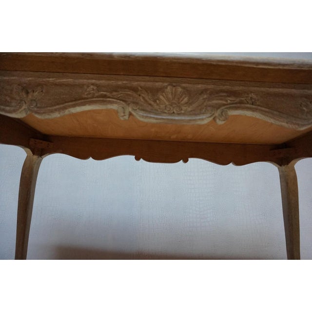 Vintage Coffee Table in Oak and Mosaic with Inlay Artwork, 1970s For Sale - Image 12 of 13