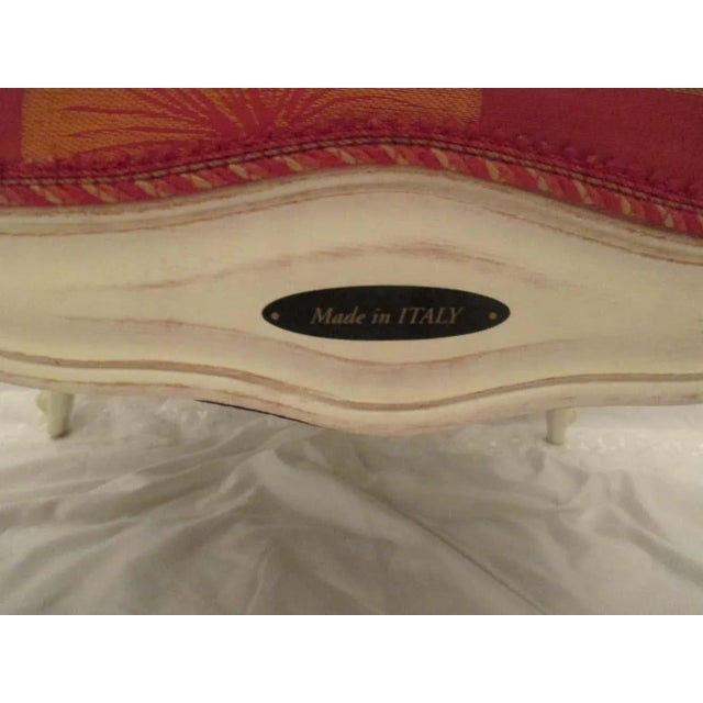 French Provincial Vintage Mid Century Italian Orange Chair For Sale - Image 3 of 6