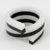 1960s Black and White Multi-Layer Lucite Coiled Bracelet Bangle For Sale - Image 5 of 11
