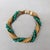 Metal Vintage 1960s Signed Napier Goldtone Faux-Jade Beaded Twisted Bracelet For Sale - Image 7 of 8