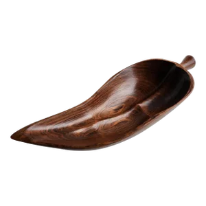 1960s Brazilian Embuia Wood Pepper Shaped Snack Bowl in the Style of Jean Gillon