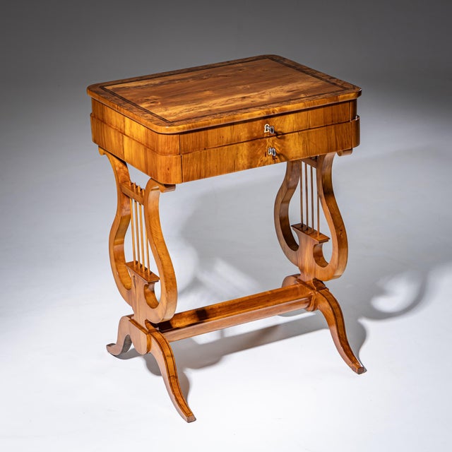 Biedermeier Sewing Table, Saxony, 1830 For Sale - Image 3 of 9