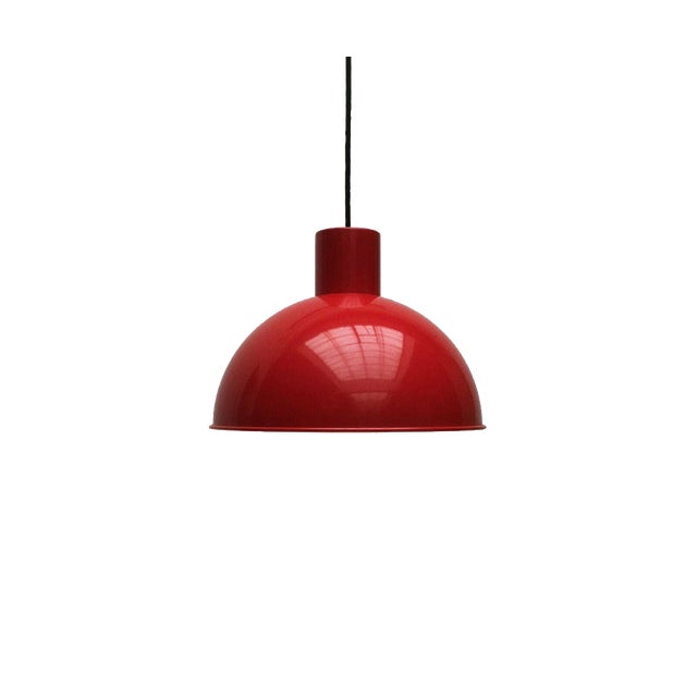 Mid-Century Danish Metal Bunker Maxi Pendant Lamp by Johannes Hammerborg for Fog & Mørup, 1970s For Sale