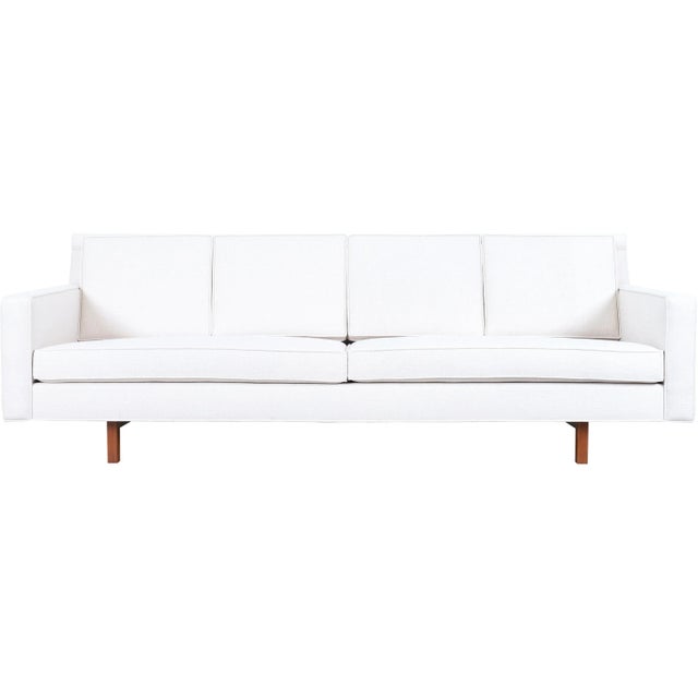 Vintage Walnut Sofa by Edward Wormley For Sale - Image 10 of 10