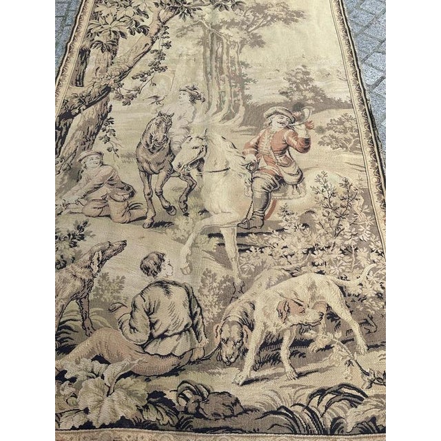 Vintage French Jacquard Tapestry Panel in the style of Aubusson, 1940s For Sale - Image 16 of 18