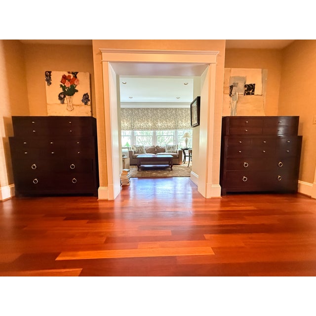 Grand Scale Baker Furniture Mahogany Dresser—TWO available Two tiers and a ton of storage in a beautiful Baker package. 13...