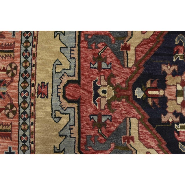 Heriz Rug 5’11” X 8’9” Beige Wool Vintage Traditional Hand-Knotted Carpet For Sale - Image 10 of 15